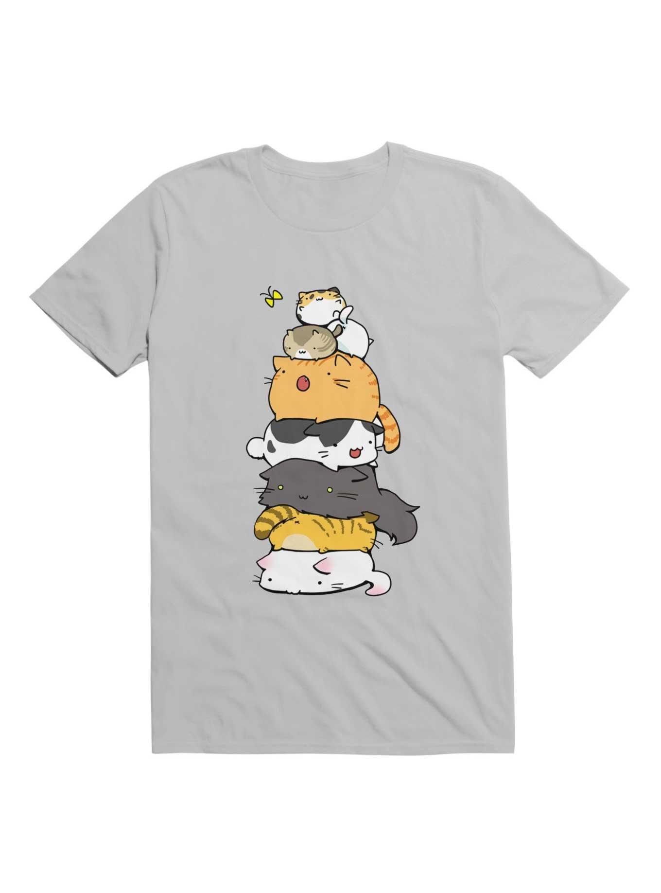 Kawaii Cute Cats T-Shirt, ICE GREY, hi-res