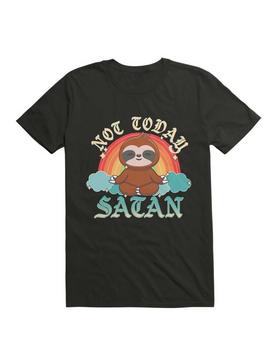 Kawaii Not Today, Satan Kawaii Yoga Sloth T-Shirt, , hi-res