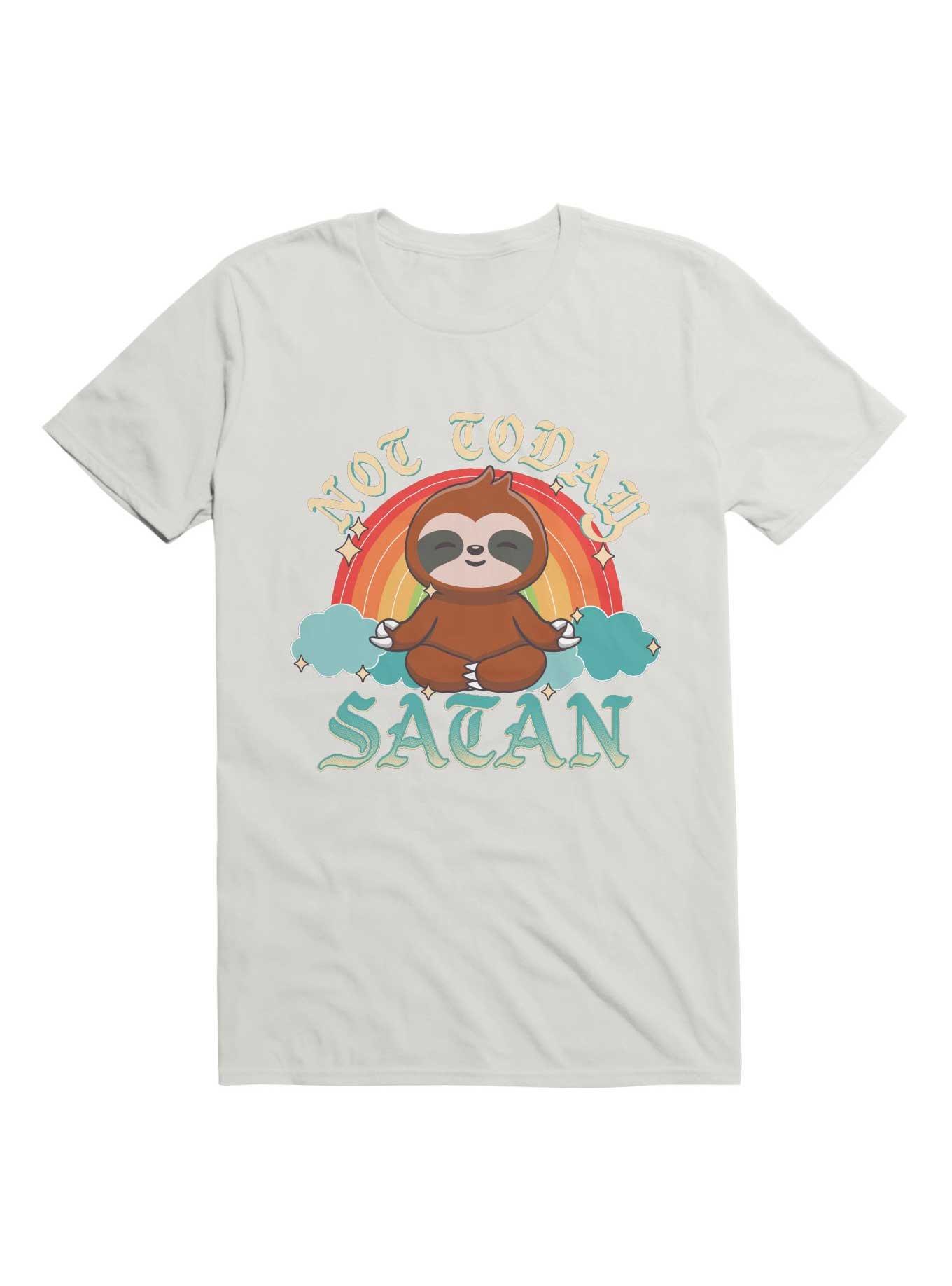 Kawaii Not Today, Satan Kawaii Yoga Sloth T-Shirt, , hi-res