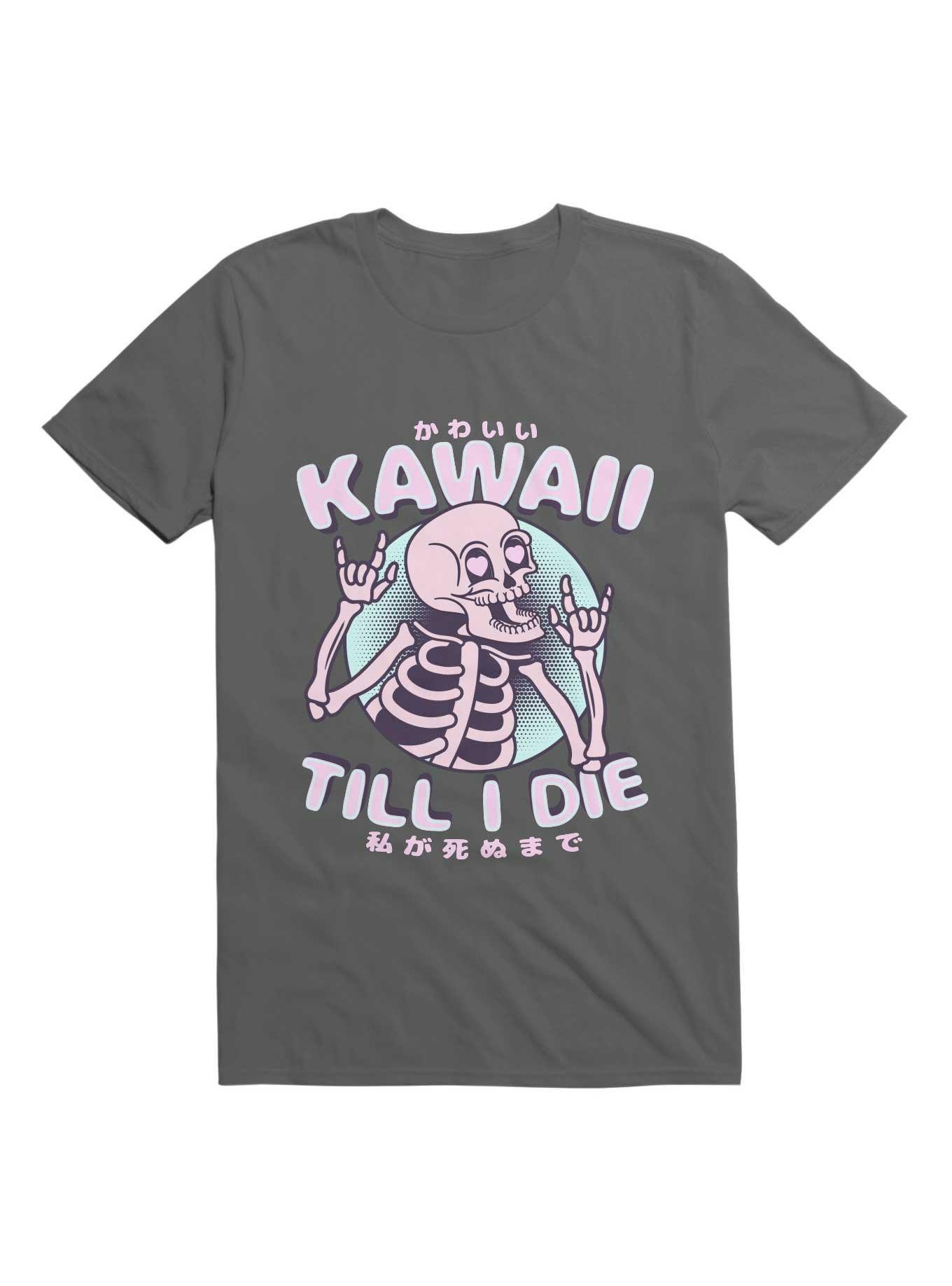 Kawaii Till I Die Cute Skeleton T-Shirt, , hi-res