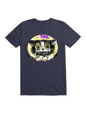 Kawaii Creepy Cute Kitty Cat KawaiI See You. T-Shirt, , hi-res