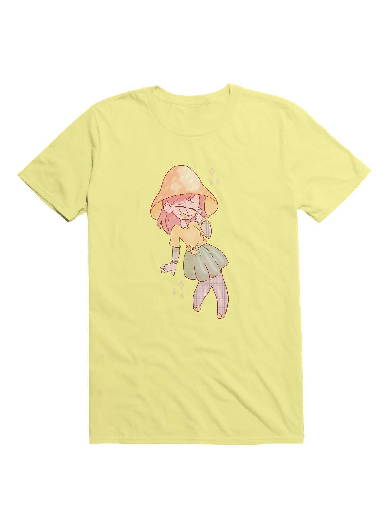Kawaii Simple Mushroom Girl T-Shirt, , hi-res