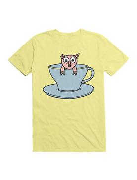 Kawaii Teacup Piglet T-Shirt, , hi-res
