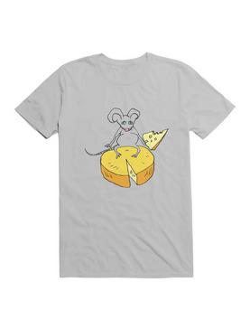 Kawaii Funny Mouse With Cheese T-Shirt, , hi-res