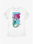 Disney The Little Mermaid Ariel Portrait Womens T-Shirt, WHITE, hi-res