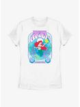 Disney The Little Mermaid Ariel Retro Womens T-Shirt, WHITE, hi-res