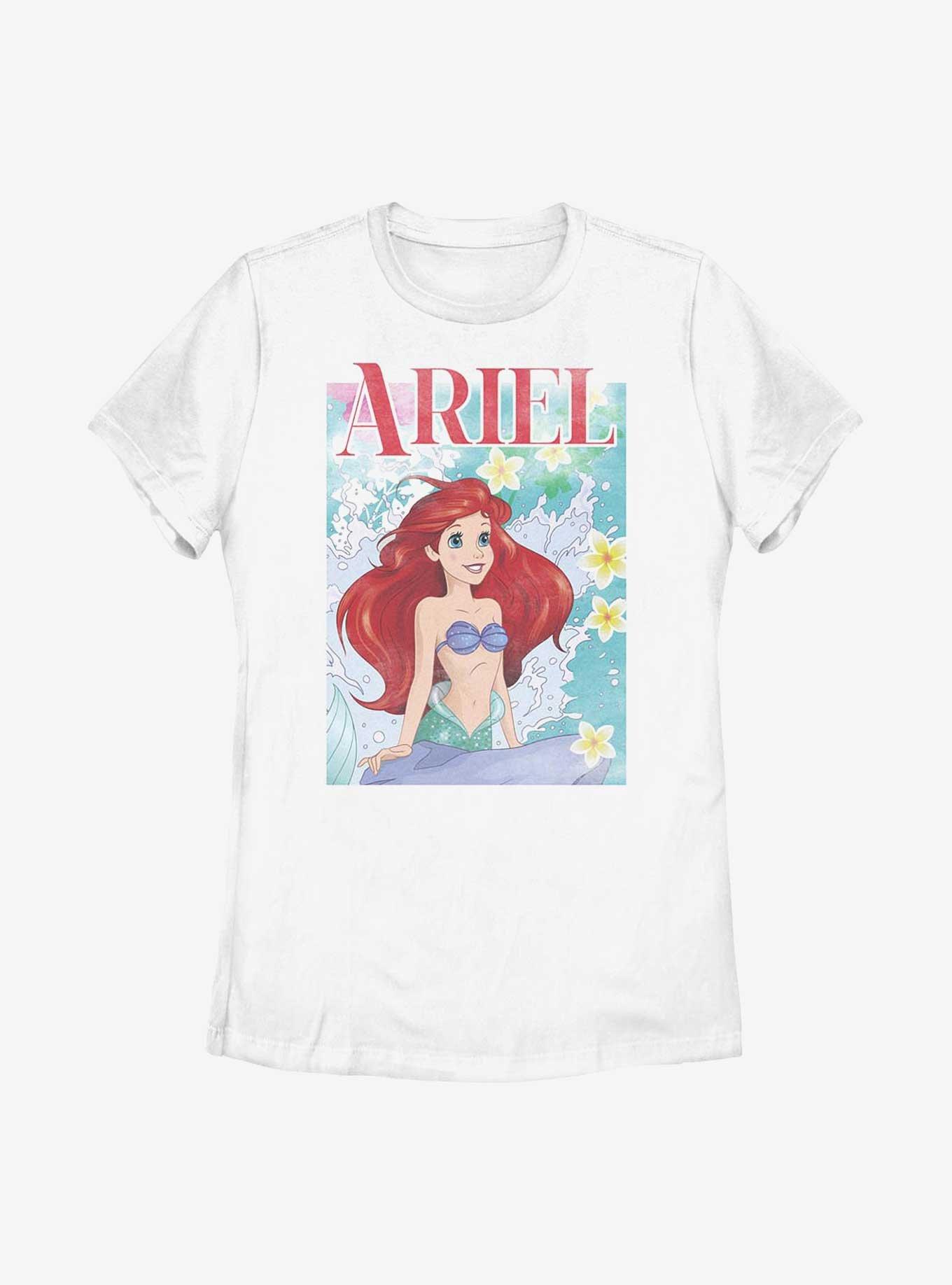 Disney The Little Mermaid Ariel Poster Womens T Shirt White Boxlunch