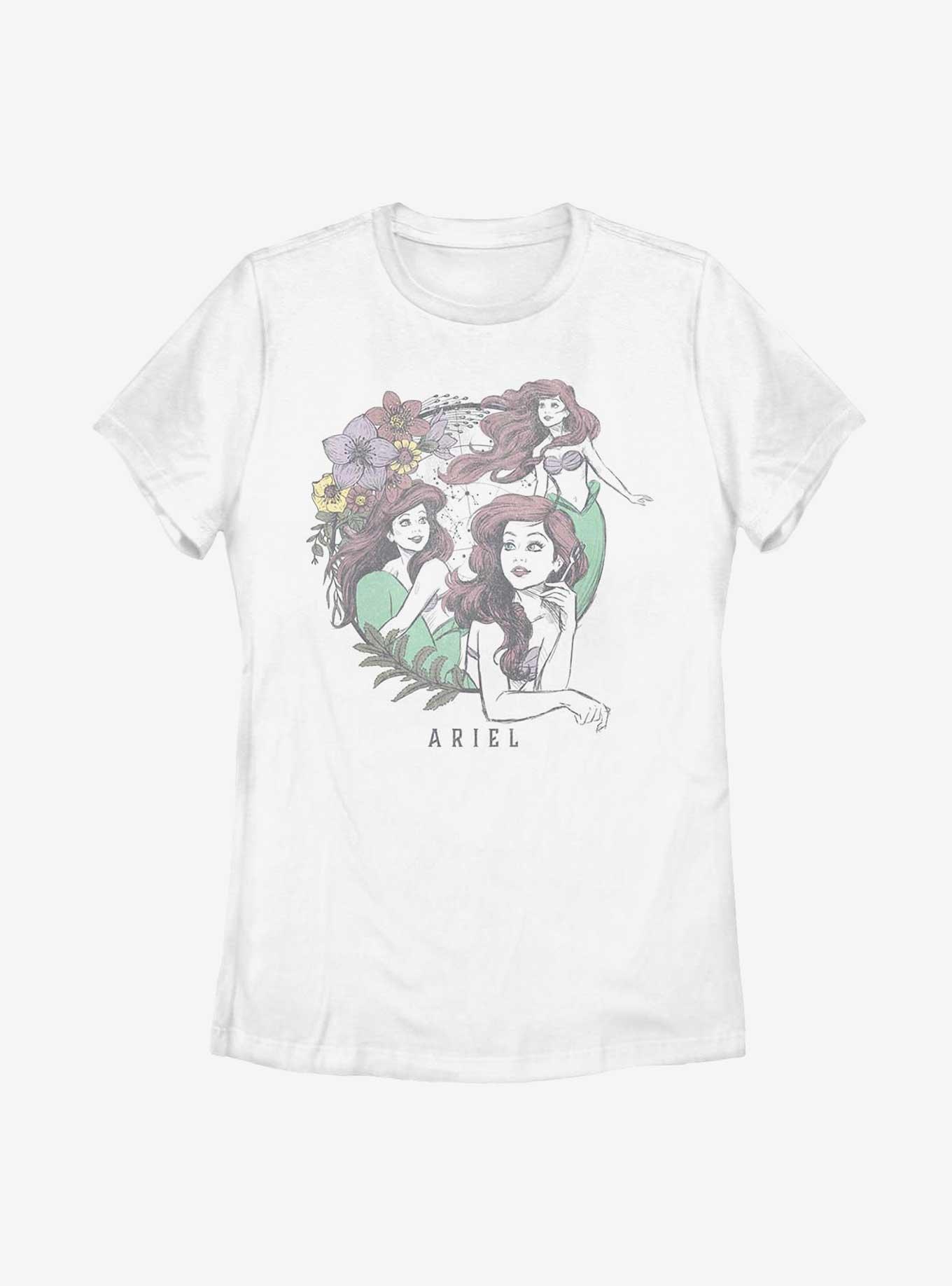 Disney The Little Mermaid Astral Ariel Womens T-Shirt, WHITE, hi-res