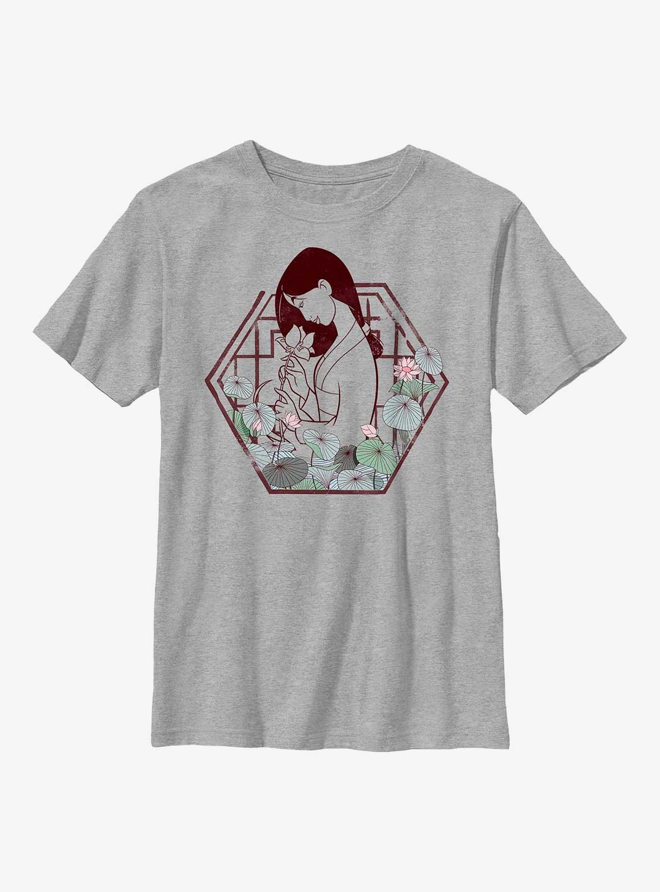 Disney Mulan Mulan Lotus Youth T-Shirt, ATH HTR, hi-res