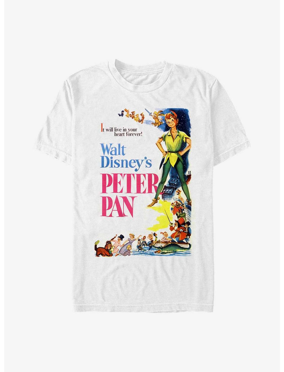 Disney Peter Pan Vintage Pan Poster T-Shirt, WHITE, hi-res