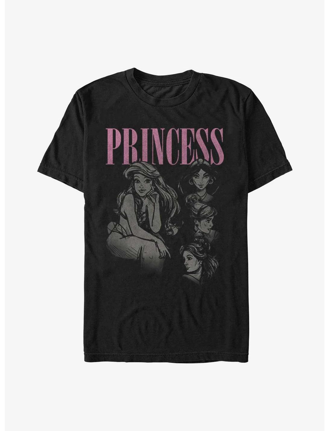 Disney Princesses Retro Portrait T-Shirt, BLACK, hi-res
