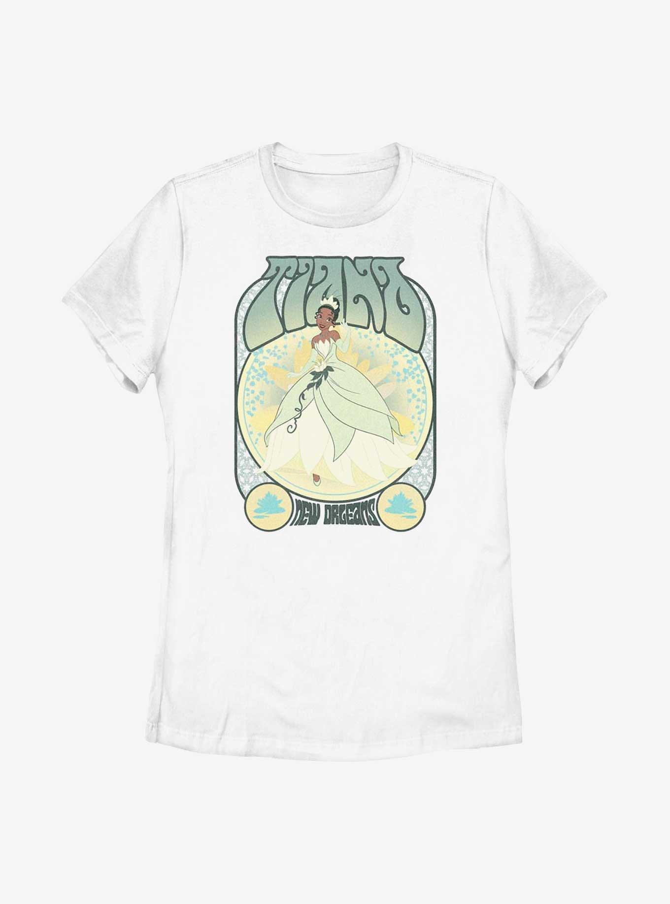 Disney The Princess And The Frog Tiana Retro Womens T-Shirt, WHITE, hi-res