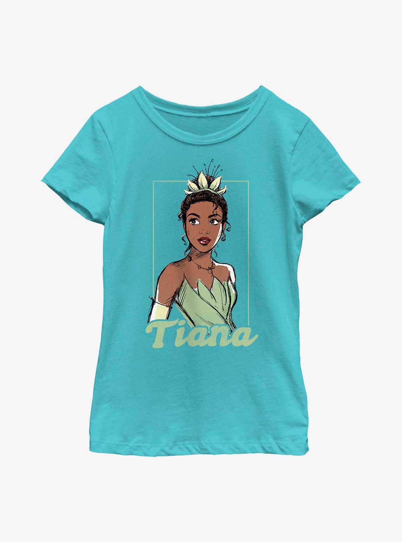 Disney The Princess And The Frog Tiana Sketched Youth Girls T-Shirt, , hi-res