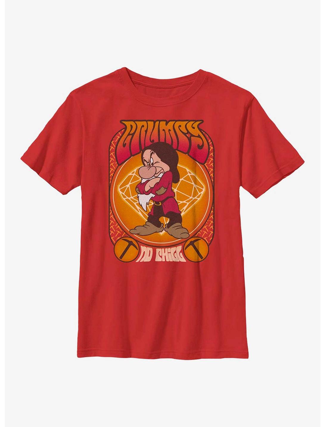 Disney Snow White & The Seven Dwarfs Grumpy Retro Youth T-Shirt, ATH HTR, hi-res