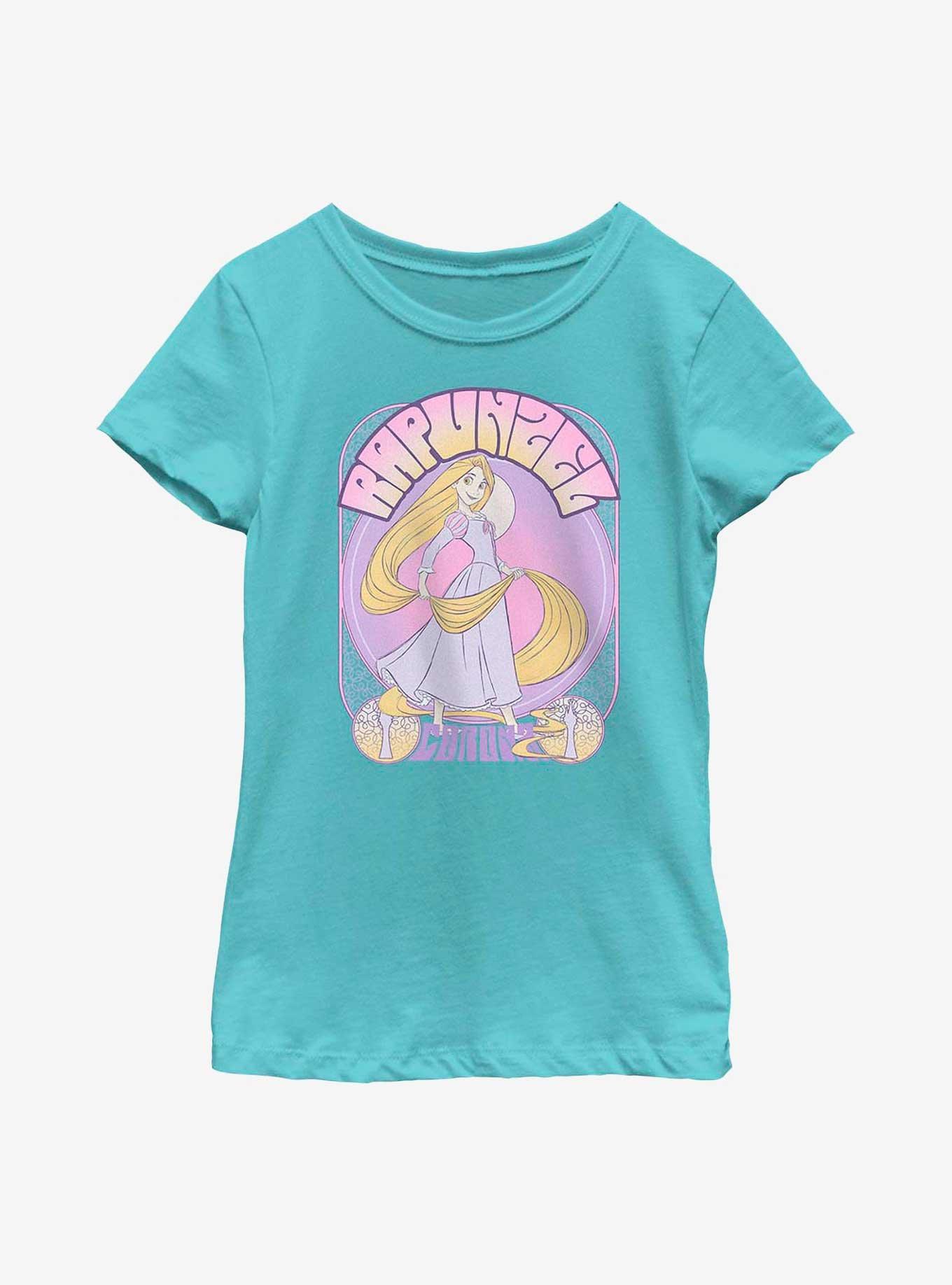 Disney Tangled Rapunzel Retro Youth Girls T-Shirt, TAHI BLUE, hi-res