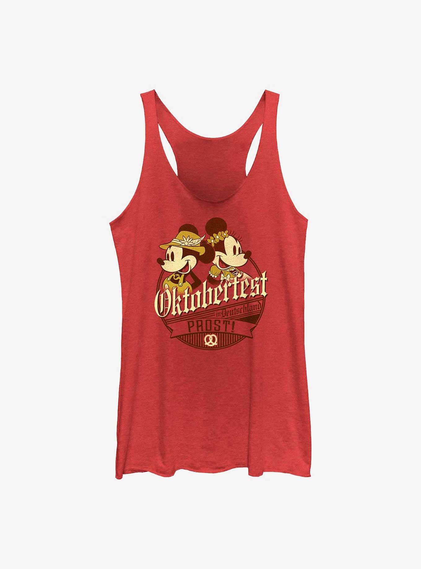 Disney Mickey Mouse Oktoberfest In Deutschland Womens Tank Top, RED HTR, hi-res