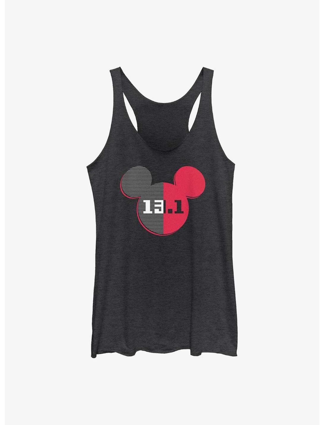 Disney Mickey Mouse Running Ears Womens Tank Top, BLK HTR, hi-res