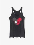 Disney Mickey Mouse Running Ears Womens Tank Top, BLK HTR, hi-res