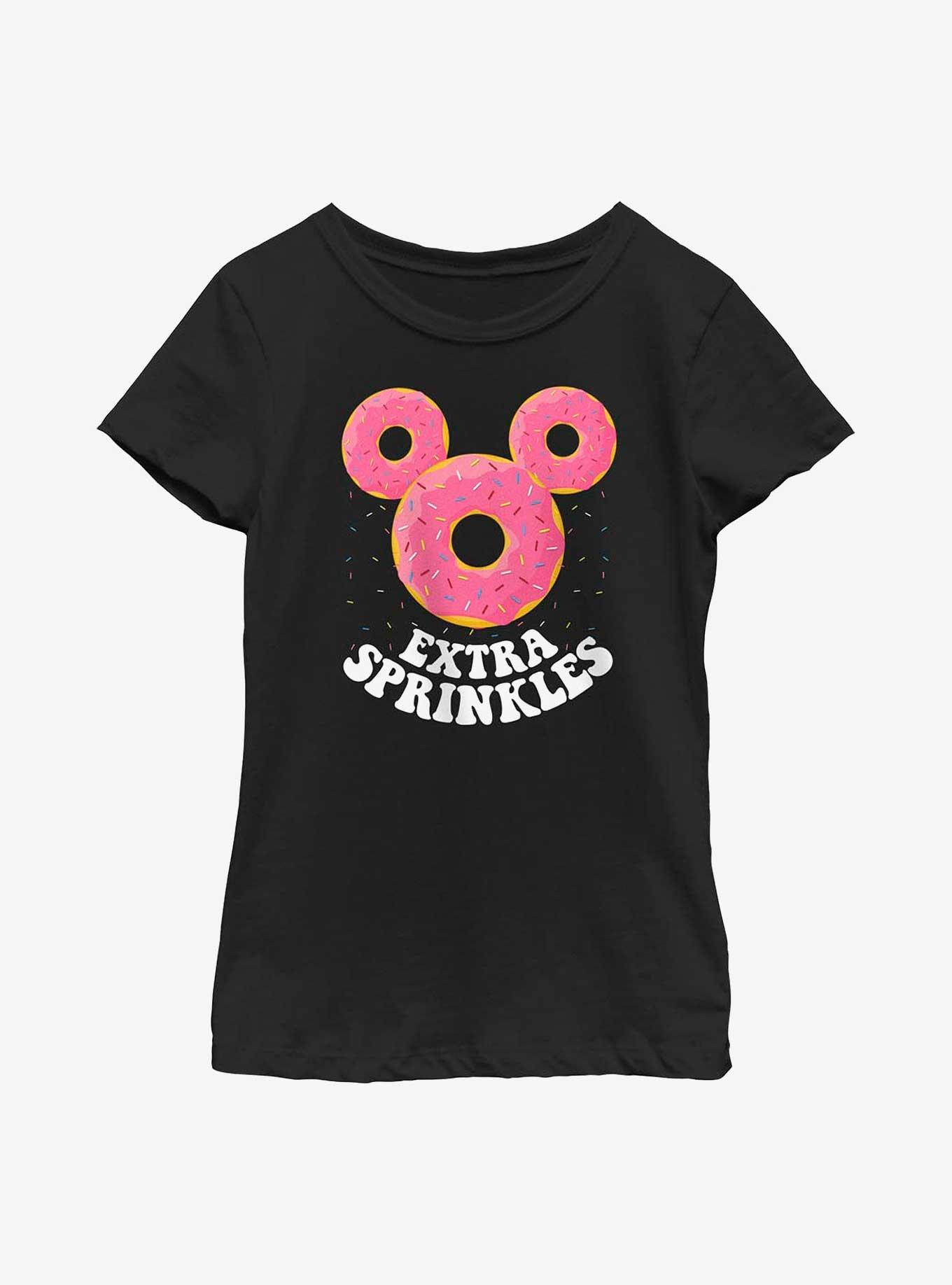 Disney Mickey Mouse Extra Sprinkles Youth Girls T-Shirt, BLACK, hi-res