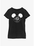 Disney Mickey Mouse Cancer Mickey Ears Youth Girls T-Shirt, BLACK, hi-res