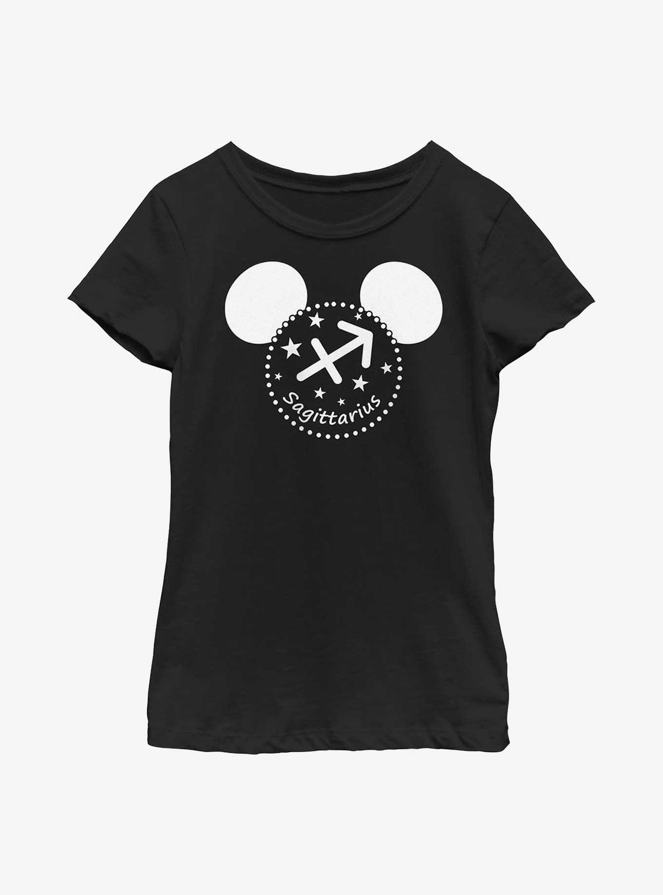 Disney Mickey Mouse Sagittarius Ears Youth Girls T-Shirt, BLACK, hi-res