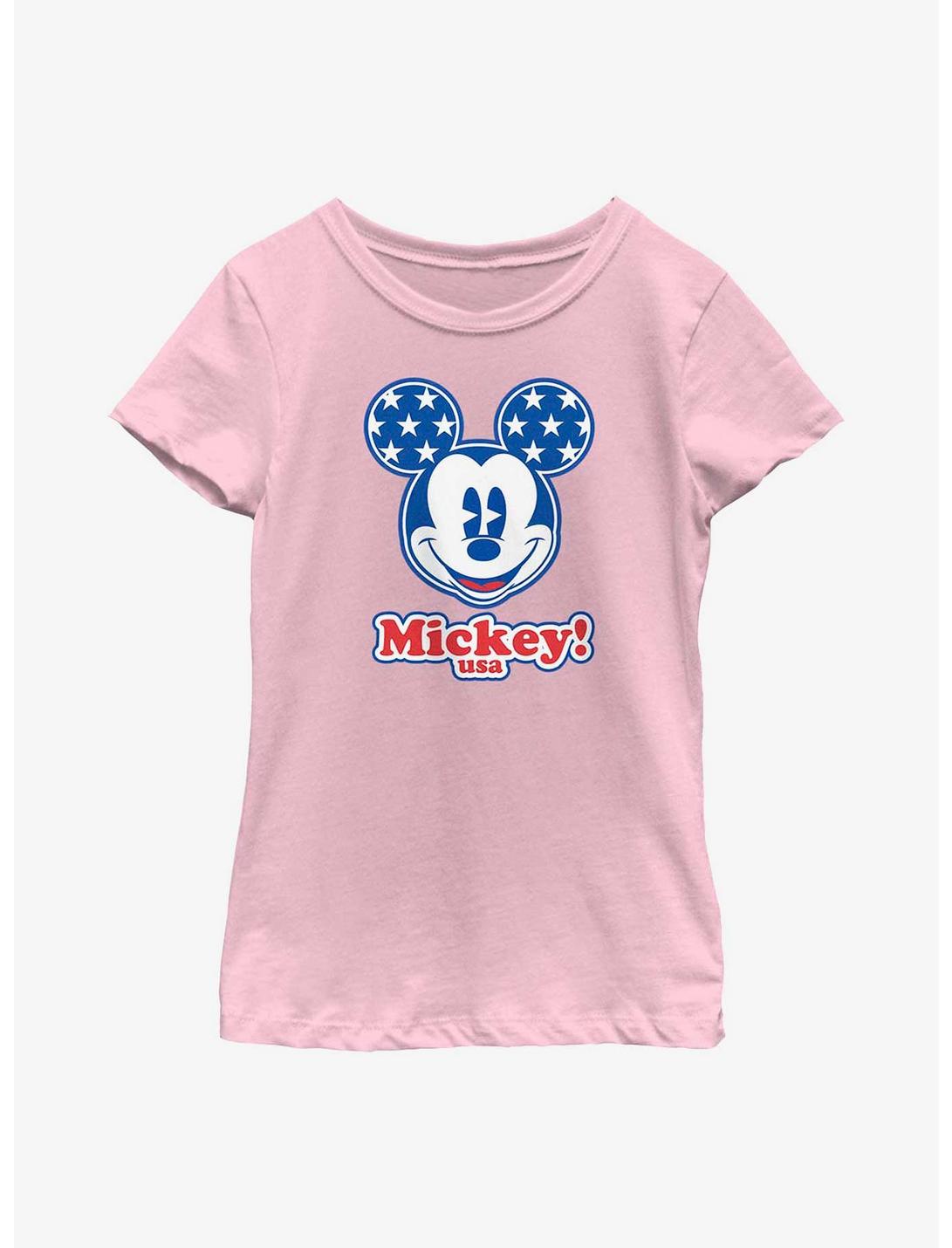 Disney Mickey Mouse USA Youth Girls T-Shirt, PINK, hi-res