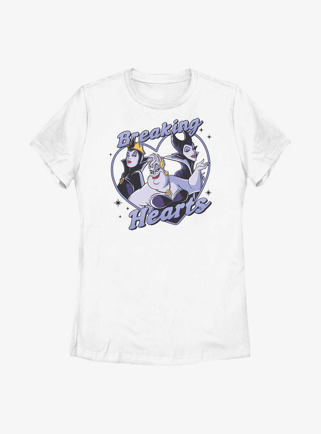 Disney Villains Breaking Hearts Womens T-Shirt, WHITE, hi-res
