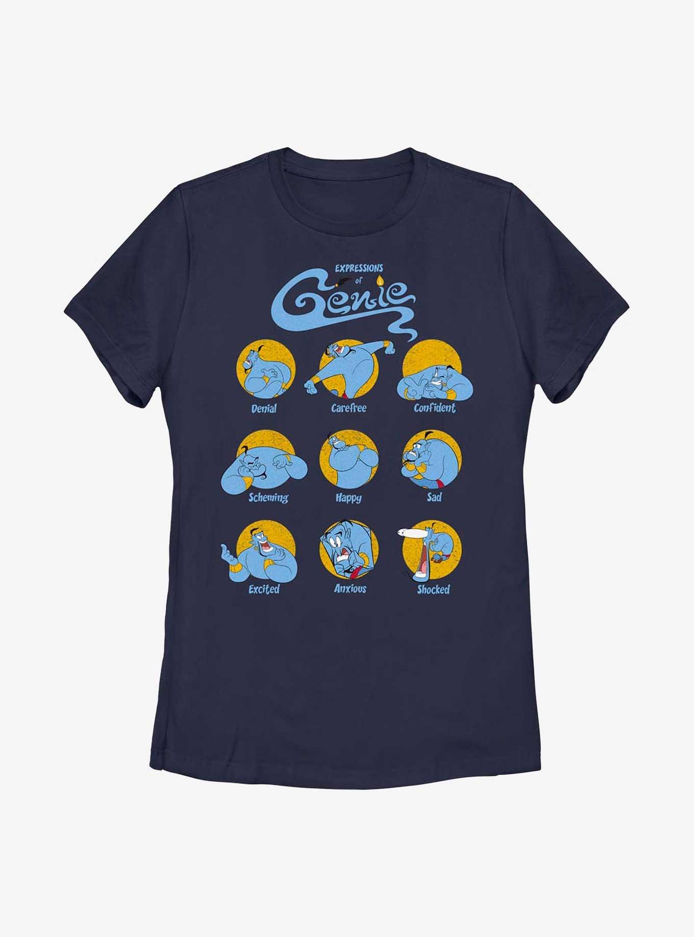 Disney Aladdin Expressions Of Genie Womens T Shirt Her Universe