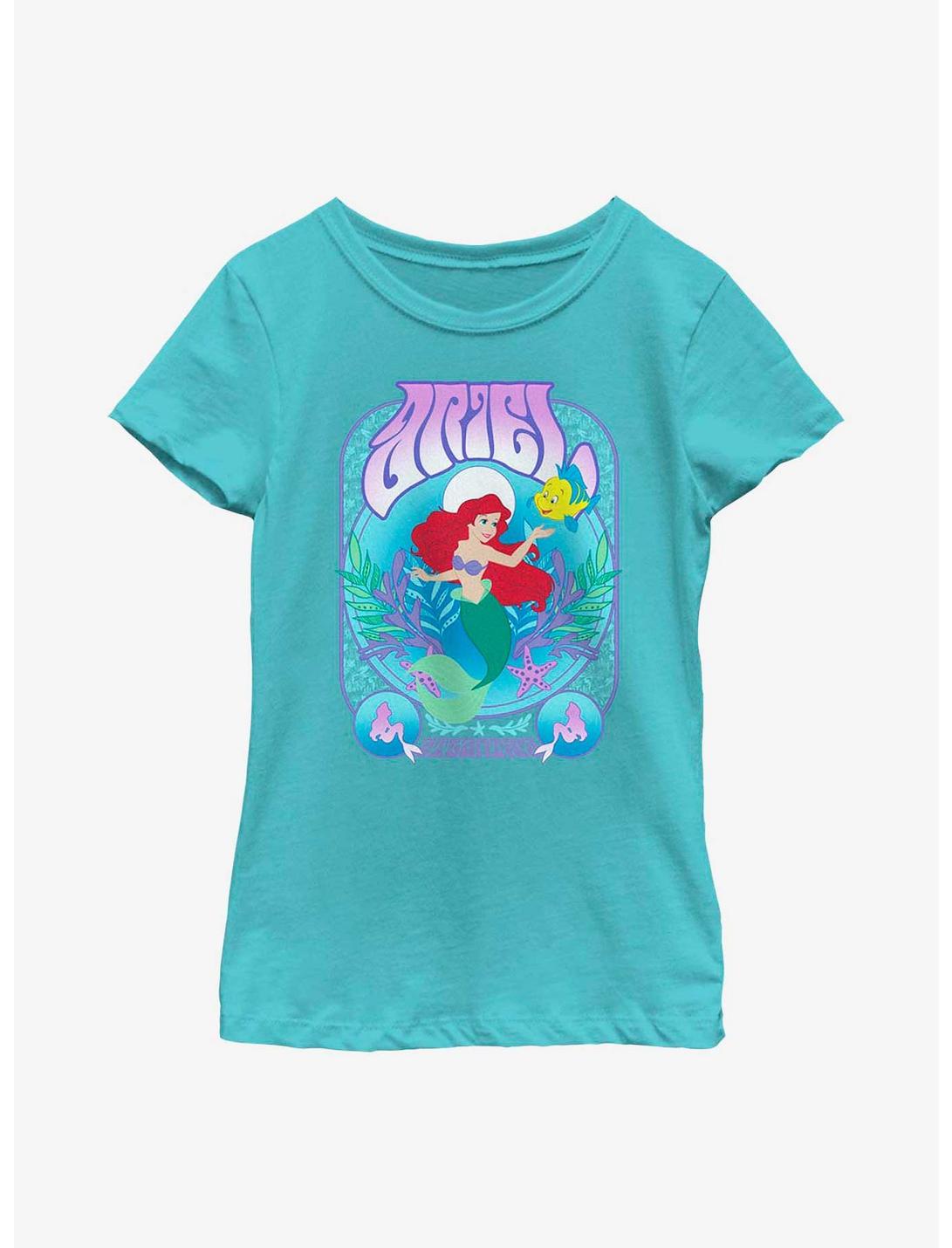 Disney The Little Mermaid Ariel Retro Youth Girls T-Shirt, TAHI BLUE, hi-res