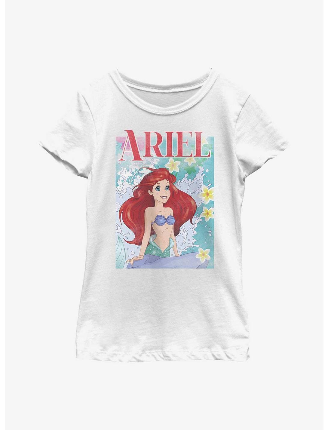 Disney The Little Mermaid Ariel Poster Youth Girls T-Shirt, WHITE, hi-res
