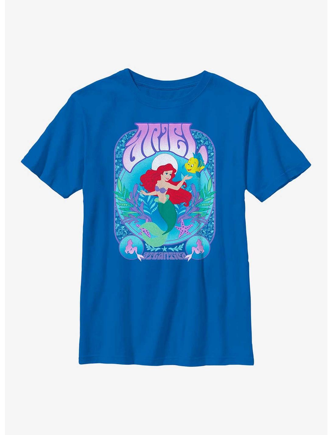 Disney The Little Mermaid Ariel Retro Youth T-Shirt, ROYAL, hi-res