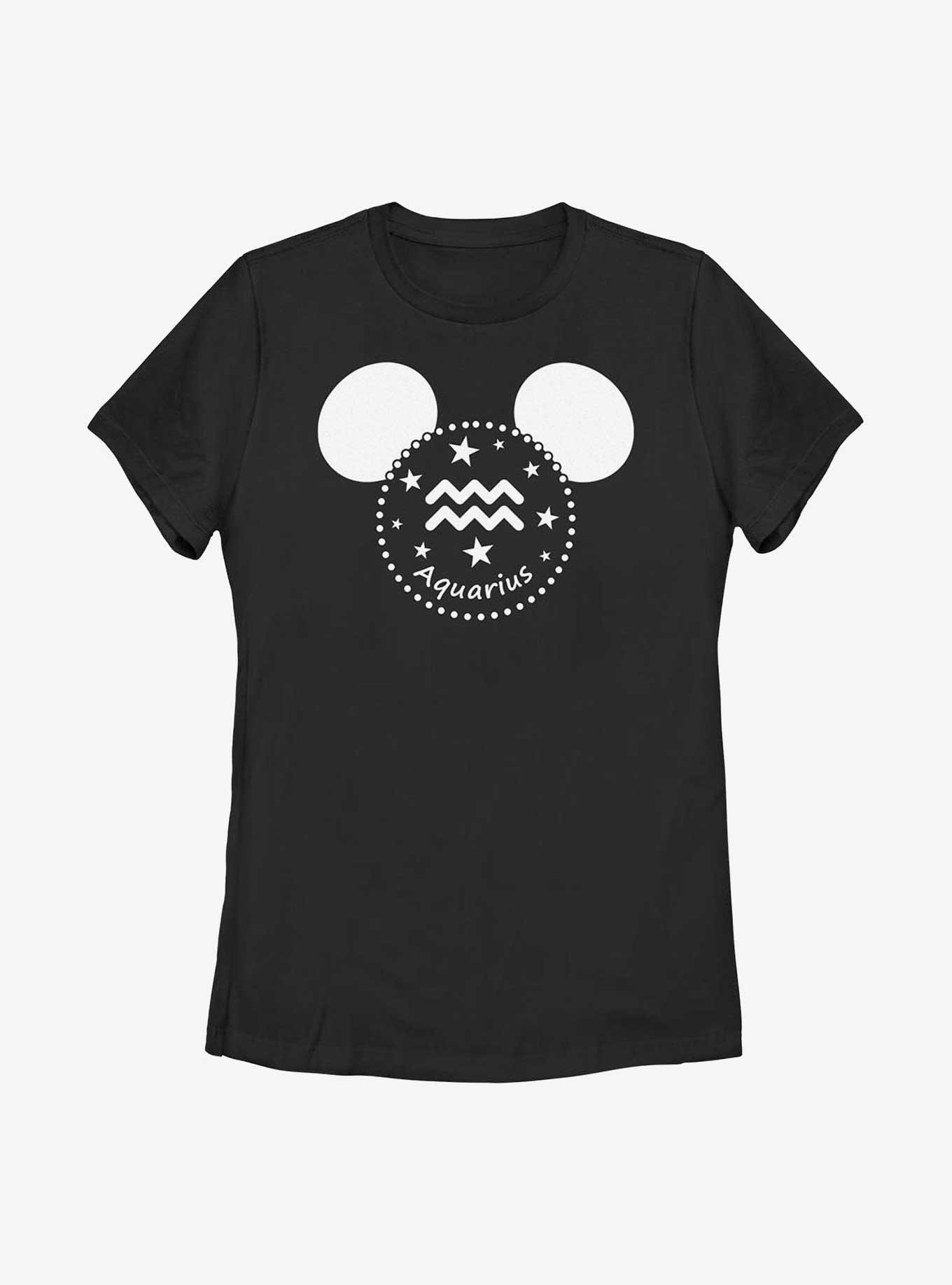 Disney Mickey Mouse Aquarius Ears Womens T-Shirt, BLACK, hi-res view 1