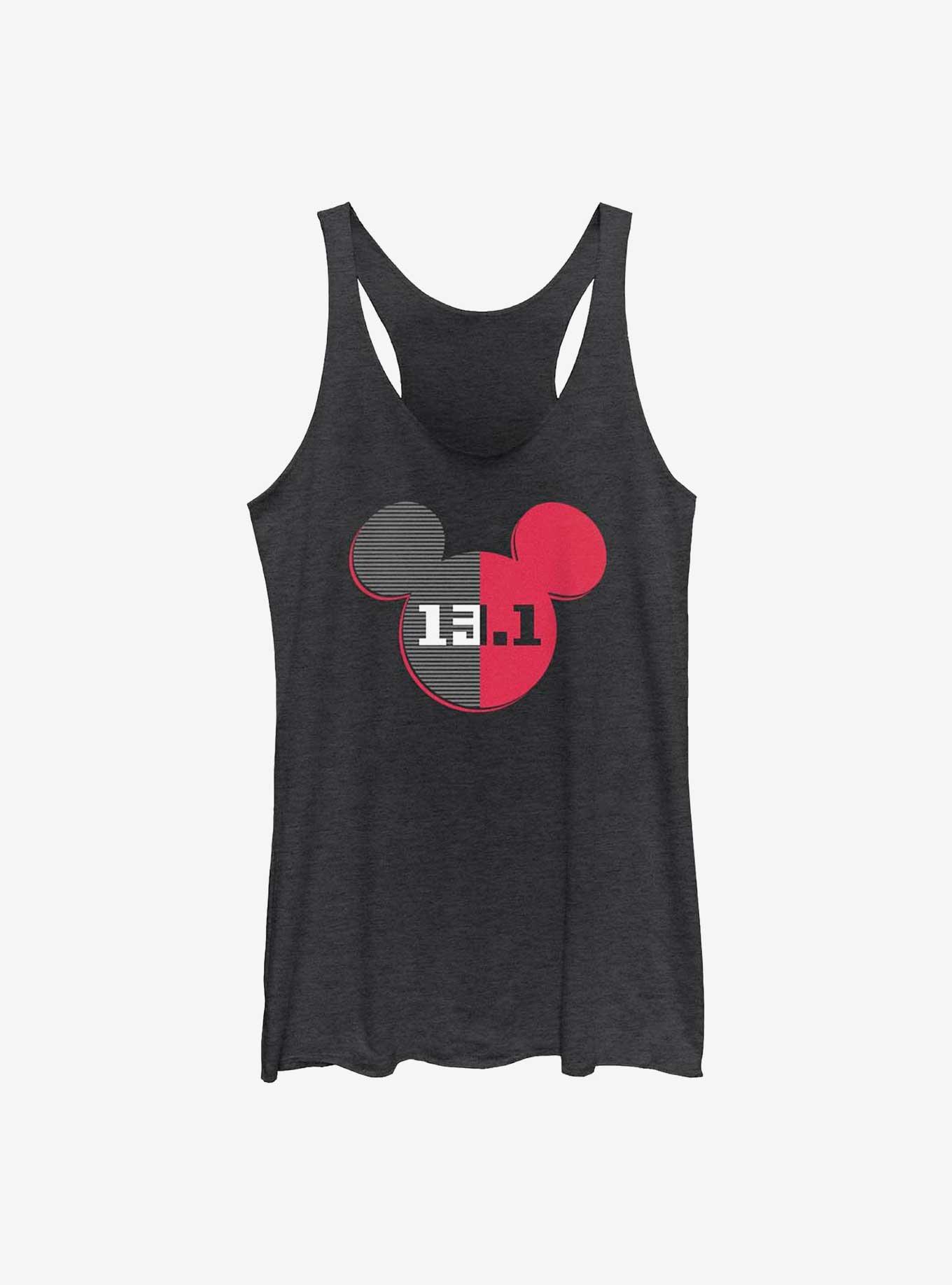 Disney Mickey Mouse Running Ears Womens Tank Top, BLK HTR, hi-res