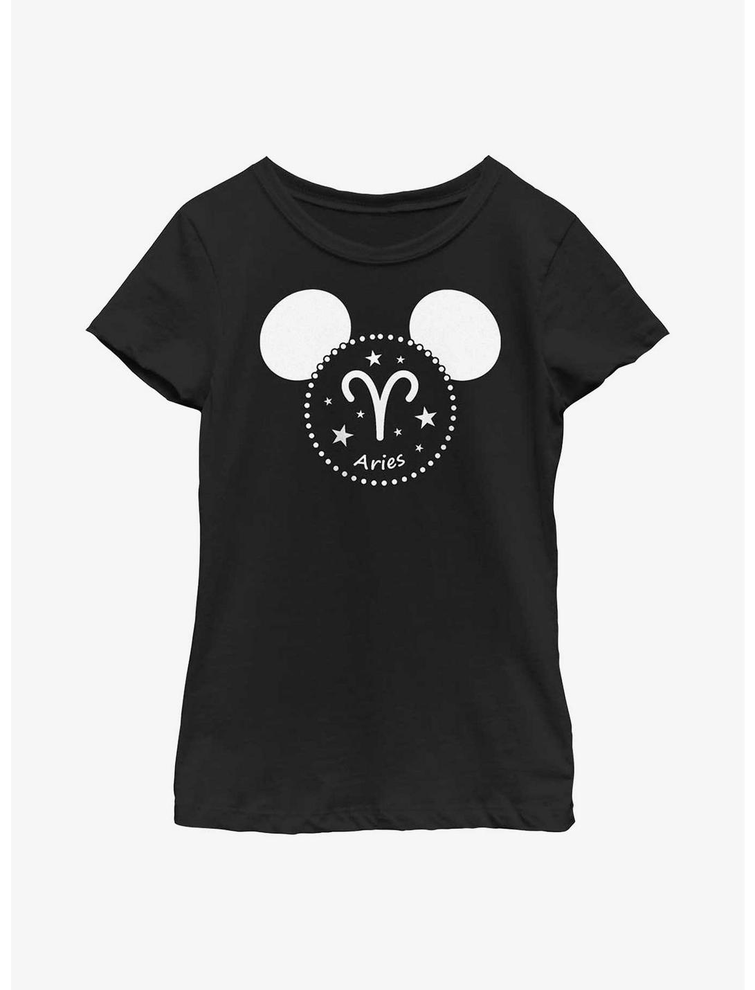 Disney Mickey Mouse Aries Ears Youth Girls T-Shirt, BLACK, hi-res