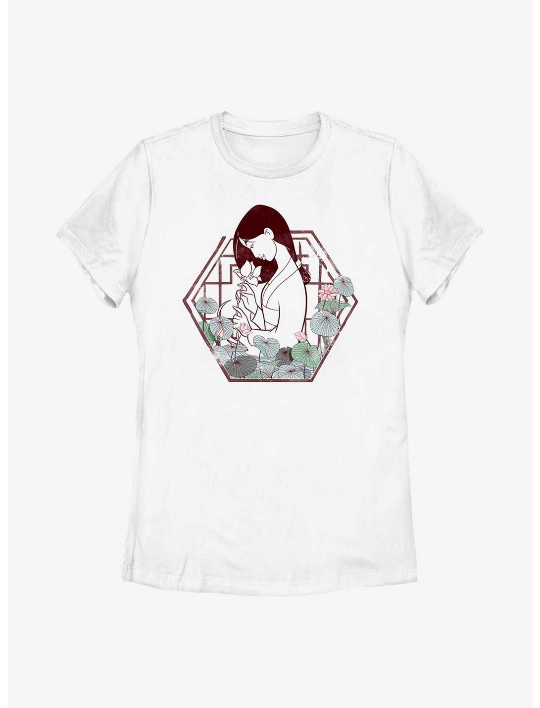 Disney Mulan Mulan Lotus Womens T-Shirt, WHITE, hi-res