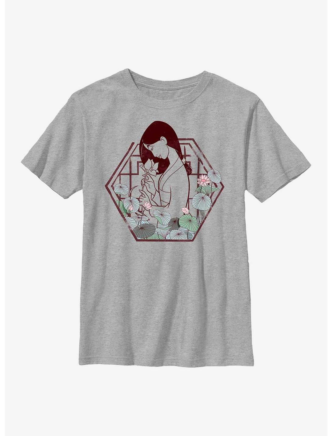 Disney Mulan Mulan Lotus Youth T-Shirt, ATH HTR, hi-res