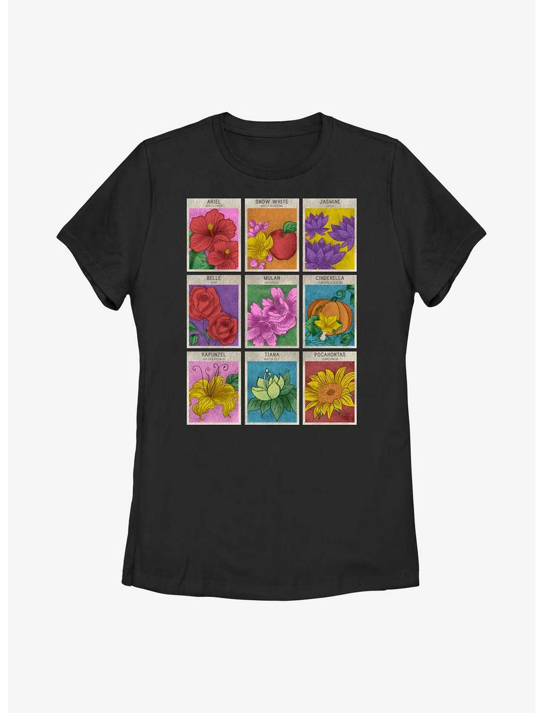 Disney Princesses Flower Seeds Womens T-Shirt, BLACK, hi-res
