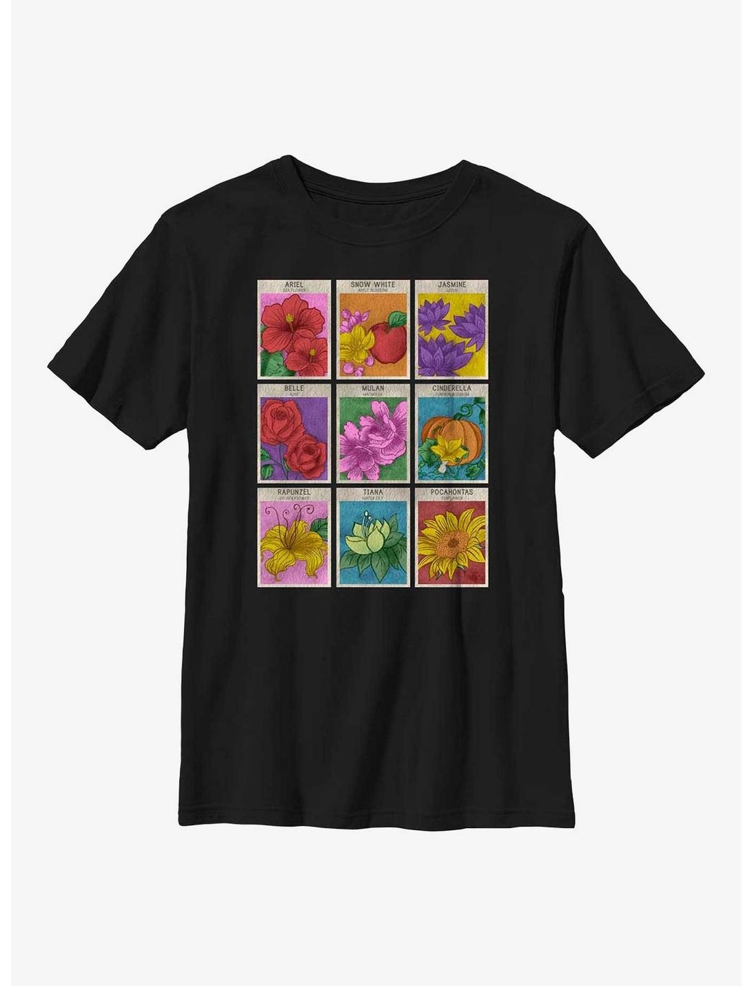 Disney Princesses Flower Seeds Youth T-Shirt, BLACK, hi-res