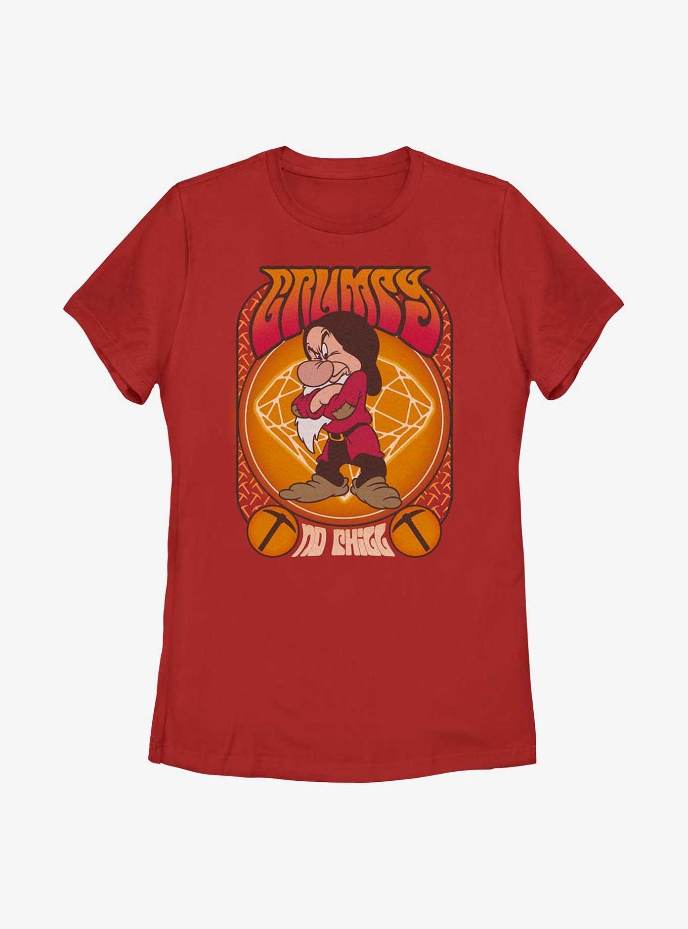 Disney Snow Whte & The Seven Dwarfs Grumpy Retro Womens T-Shirt, ATH HTR, hi-res