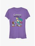 Cuphead: The Delicious Last Course Spider Boss Girls T-Shirt, PURPLE, hi-res