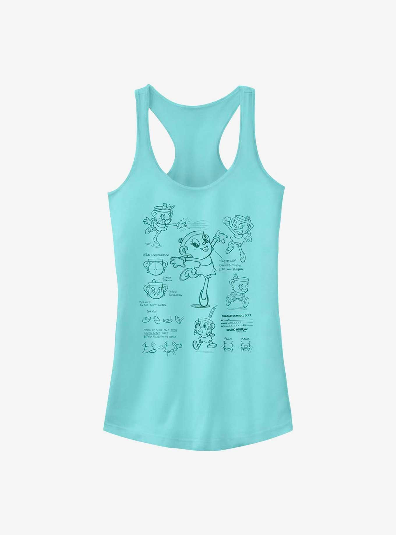 Cuphead: The Delicious Last Course Ms. Chalice Sketch Girls Tank, CANCUN, hi-res
