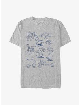 Cuphead: The Delicious Last Course Mugman Sketch T-Shirt, , hi-res