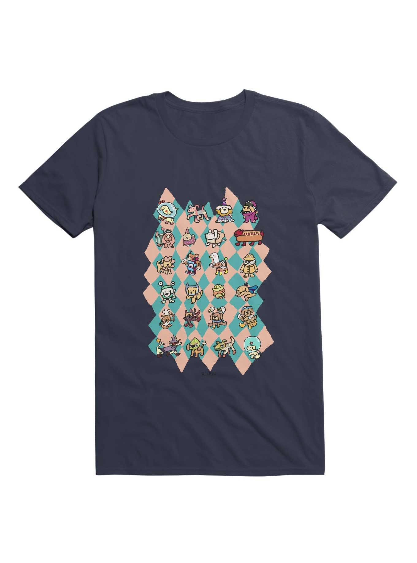Kawaii All Dogs Wearing Costumes T-Shirt, , hi-res