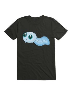 Kawaii Cute Blue Tadpole Swimming T-Shirt, , hi-res