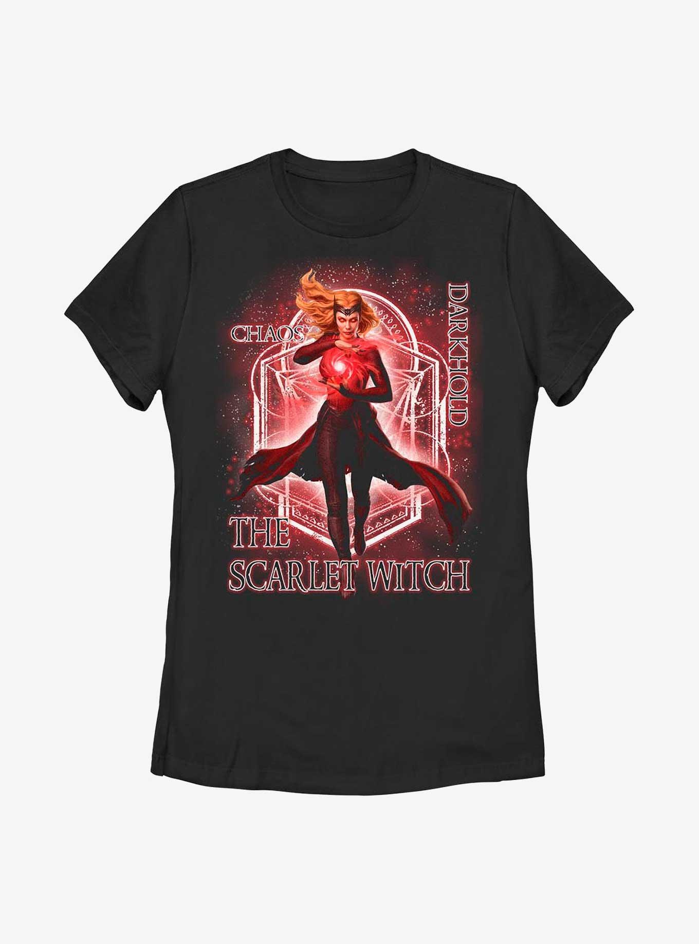 Marvel Doctor Strange In The Multiverse Of Madness The Scarlet Witch Chaos Womens T-Shirt, BLACK, hi-res