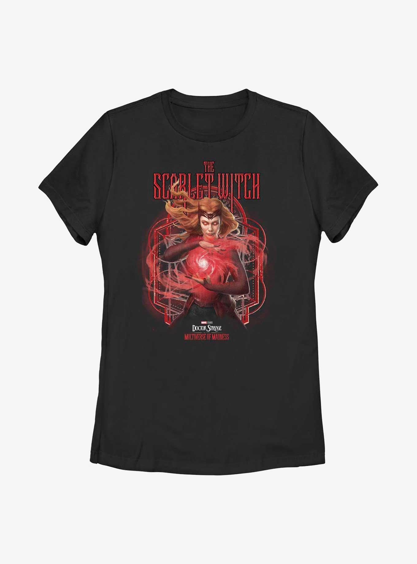 Marvel Doctor Strange In The Multiverse Of Madness Darkhold The Scarlet Witch Womens T-Shirt, BLACK, hi-res