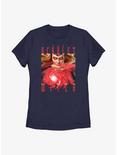 Marvel Doctor Strange In The Multiverse Of Madness The Scarlet Witch Book Of The Damned Womens T-Shirt, NAVY, hi-res