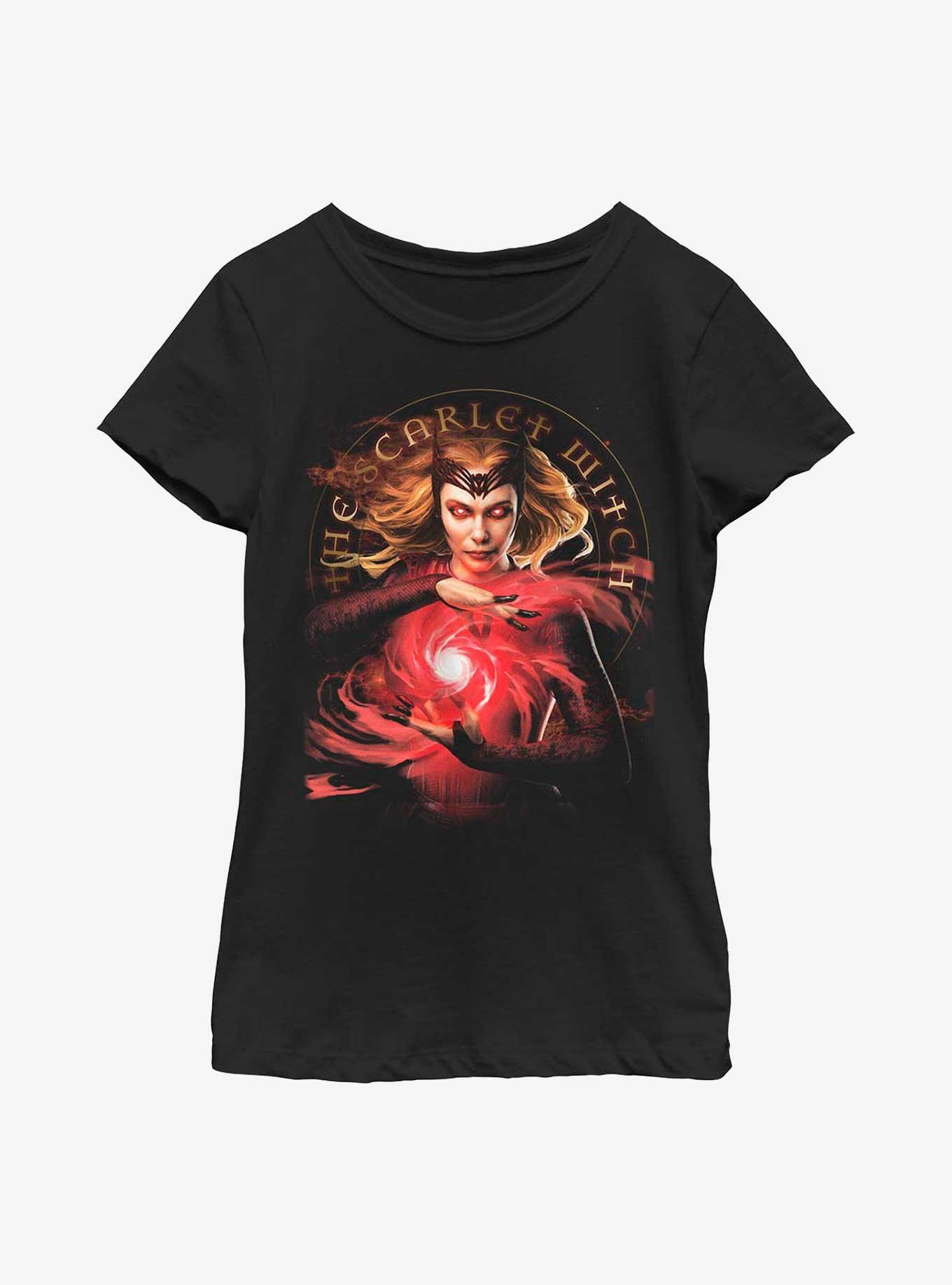 Marvel Doctor Strange In The Multiverse Of Madness The Scarlet Witch Dark Side Youth Girls T-Shirt, , hi-res