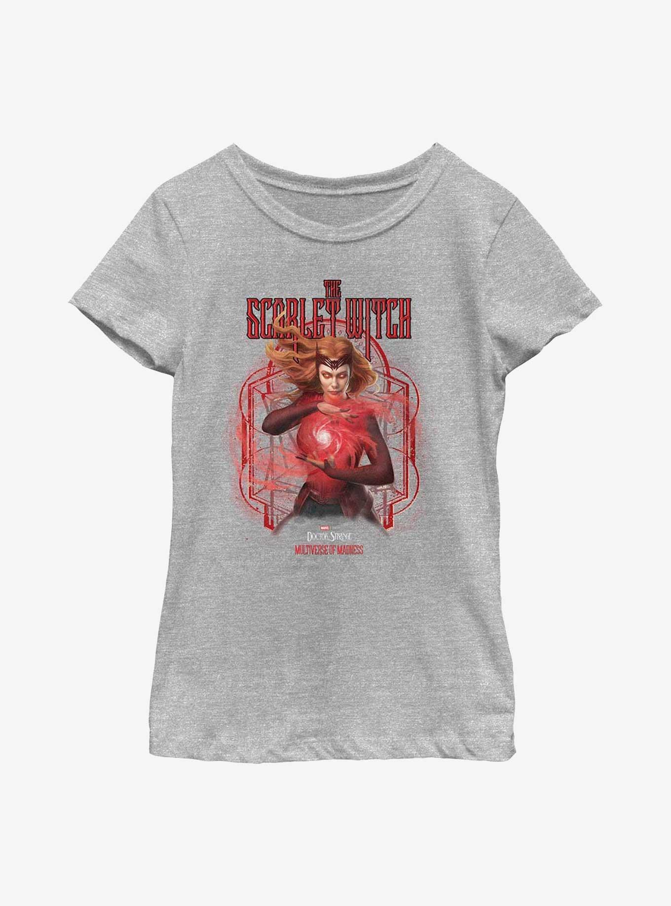 Marvel Doctor Strange In The Multiverse Of Madness Darkhold The Scarlet Witch Youth Girls T-Shirt, , hi-res