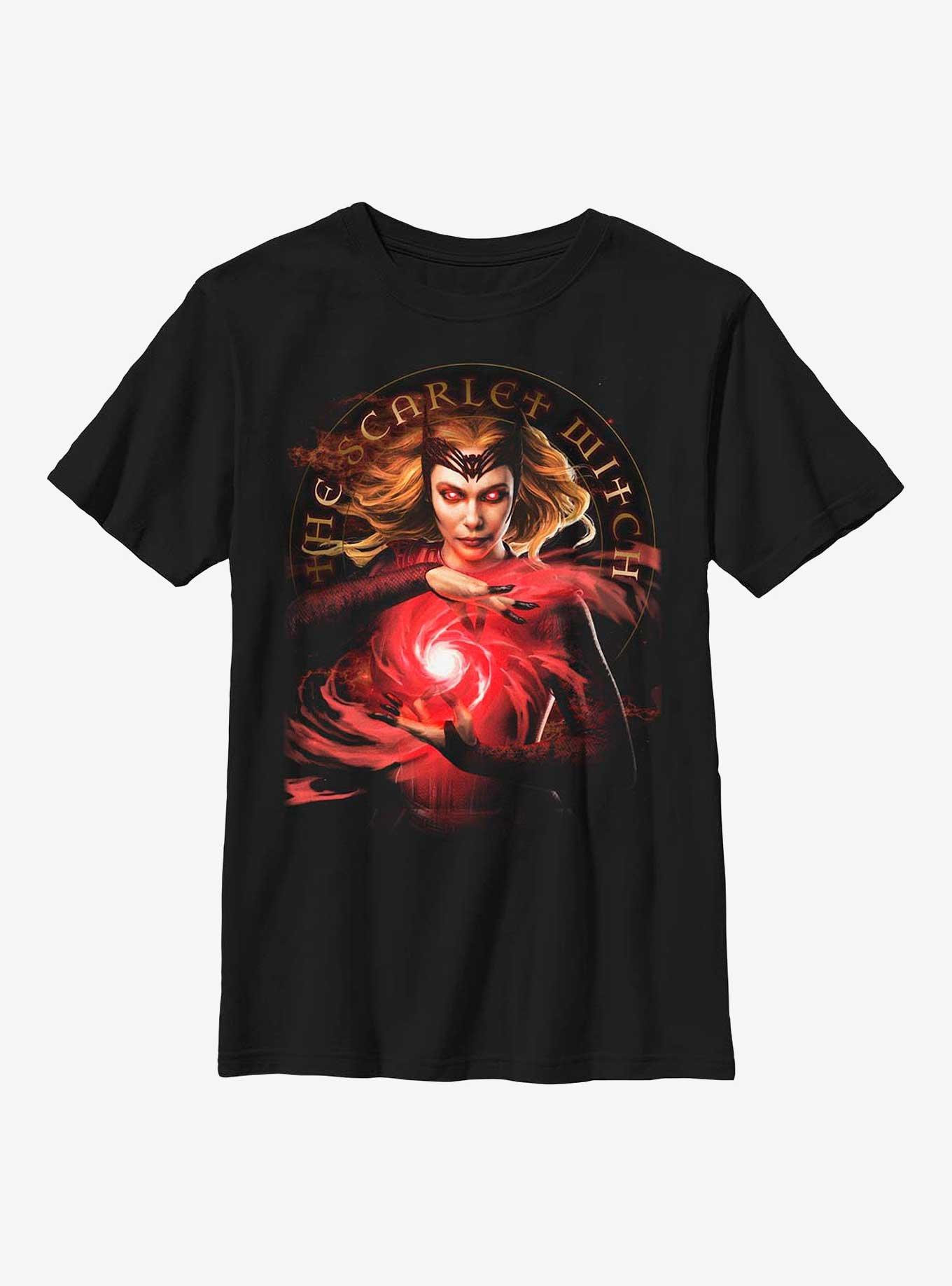 Marvel Doctor Strange In The Multiverse Of Madness The Scarlet Witch Dark Side Youth T-Shirt, BLACK, hi-res